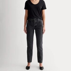 everlane curvy 90s cheeky straight jean washed‎ black size 30 regular
